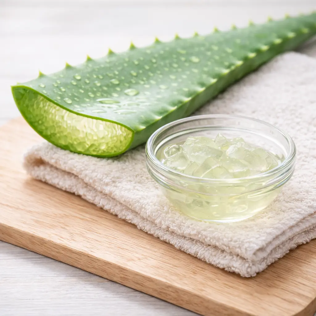rutina natural de cuidado de la piel con aloe vera